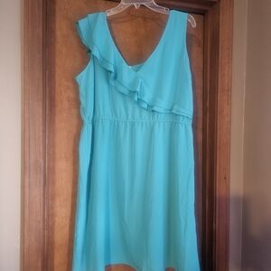 Studio Y Turquoise Ruffle Dress